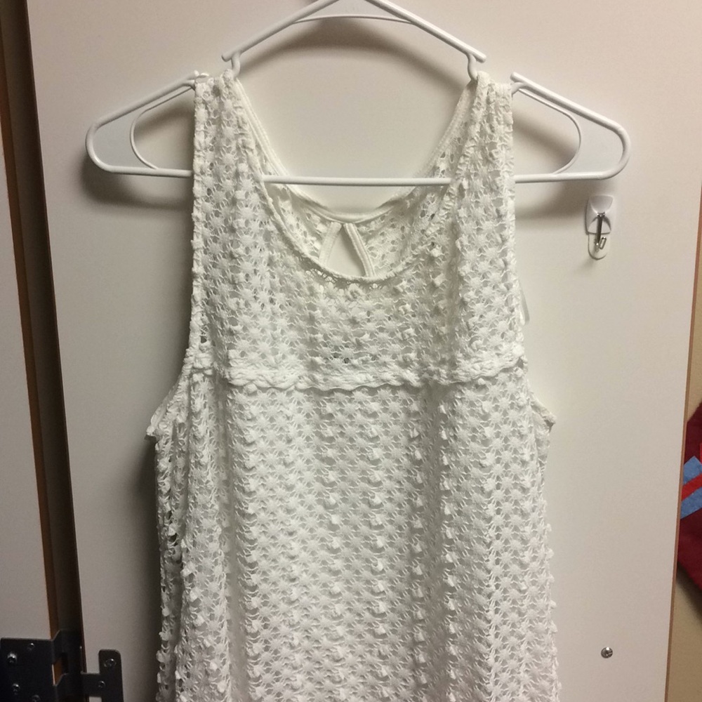 Plus Sized White Lace Dress